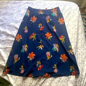 Madewell silk midi skirt, size 6
